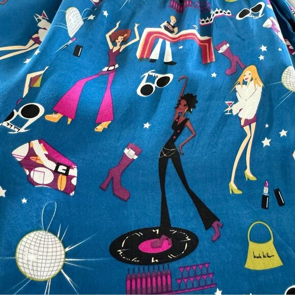 Disco Pants Shiny Satin Festival pants Medium DJ Pants Nicole Miller - Picture 8 of 13